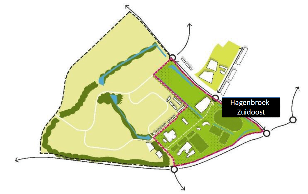 kaart Projectgebied Hagenbroek-Zuidoost